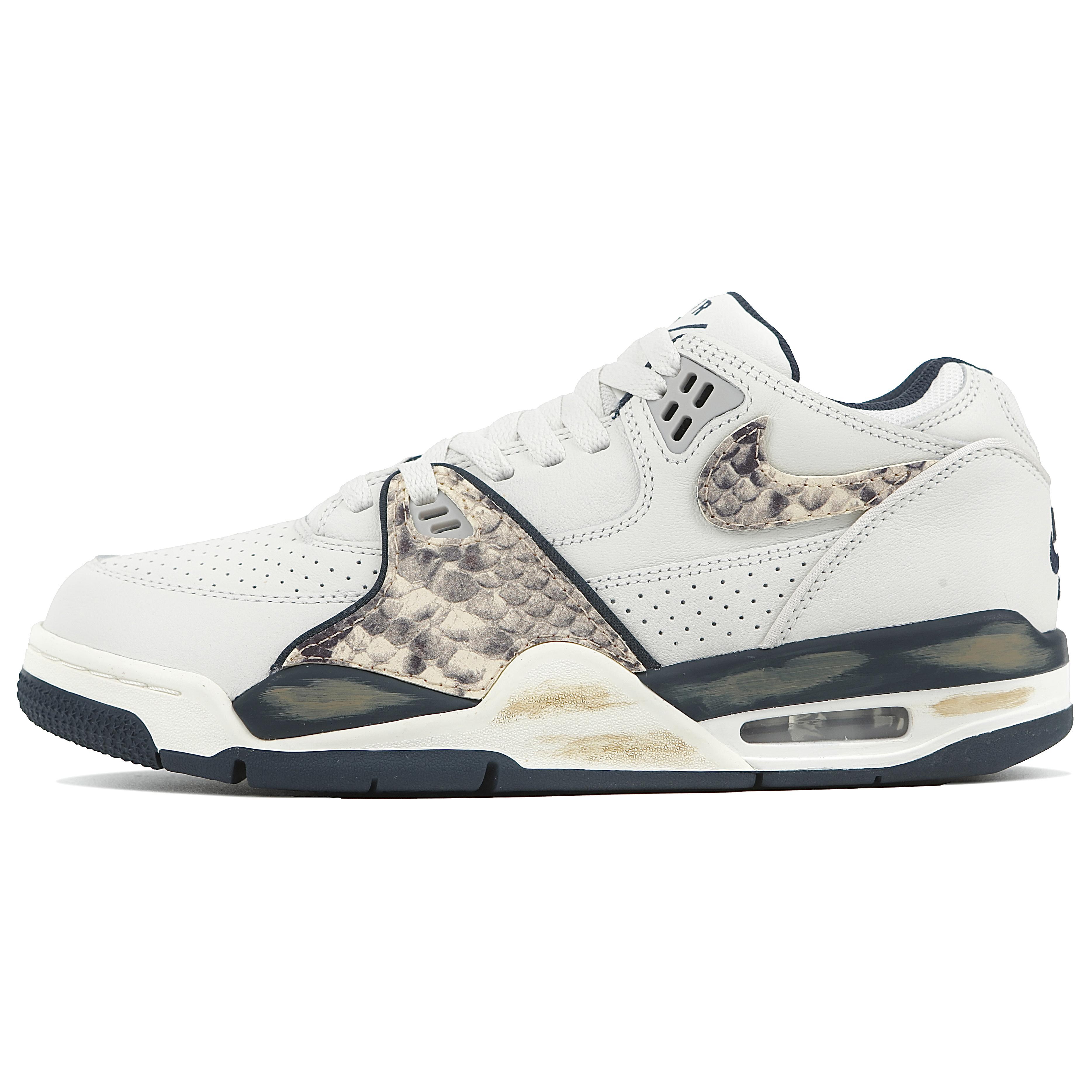 

Nike Air Flight 89 Abrasion Resistant Slip Resistant Low top Vintage Basketball Shoes Men s Gray FQ8256-001(Team509-) 40