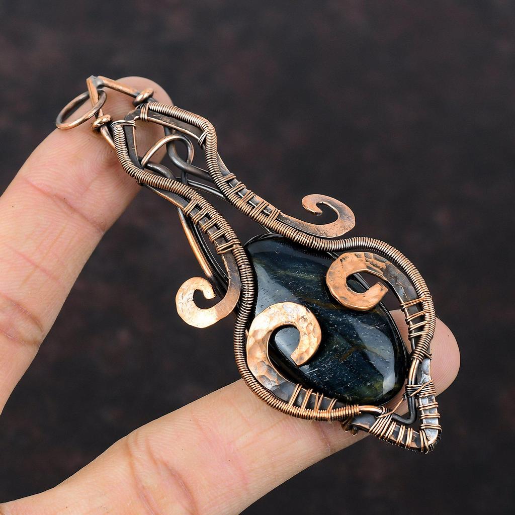 Nellite Pendant Copper Wire Wrapped Jewelry Genuine Gemstone Pendant Handmade Jewelry Dainty Pendant Nellite Copper Jewelry Gift For Mother