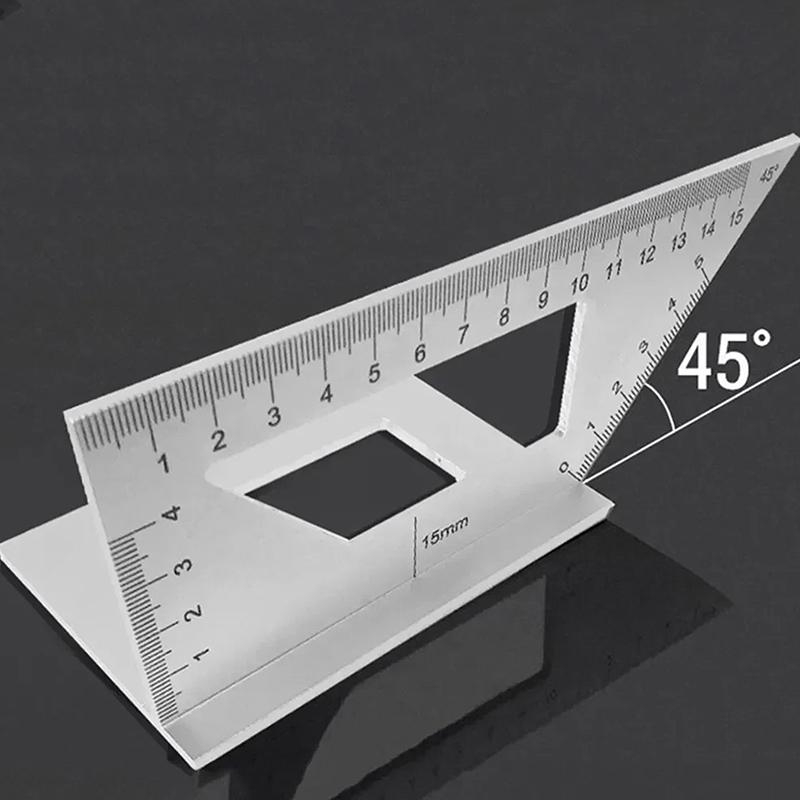 Multifunctional Angle Ruler 45 90 Degree Aluminum Alloy Accurate Woodworking Square Angle Ruler Marking Gauge Carpenter Tool