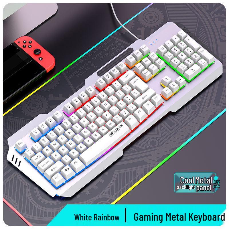 מקלדת גיימינג Youlang DS600 E-sports עם 19 מקשים נגד Ghosting ותאורה, למחשב שולחני ולמחשב נייד, כוללת עכבר.