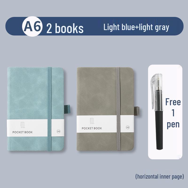 A7 Portable Leather Pocket Notebook with Elastic Band