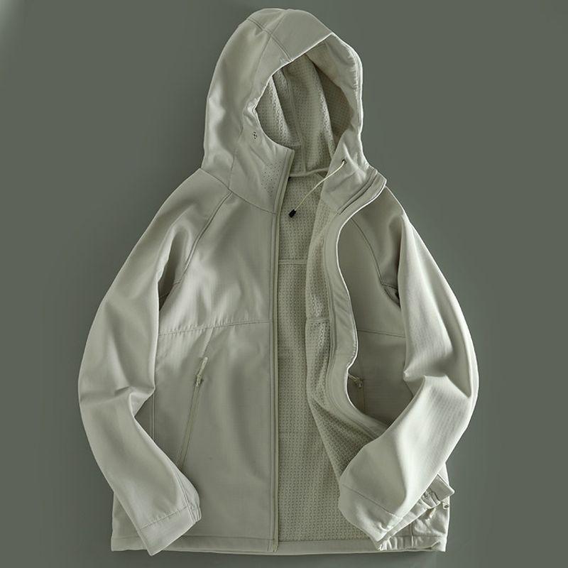 Clearance Sale of Export Surplus Spring and Autumn Men's Casual Hooded Jackets, Softshell Coats, Large Sizes, Multiple Colors, Trendy Tops