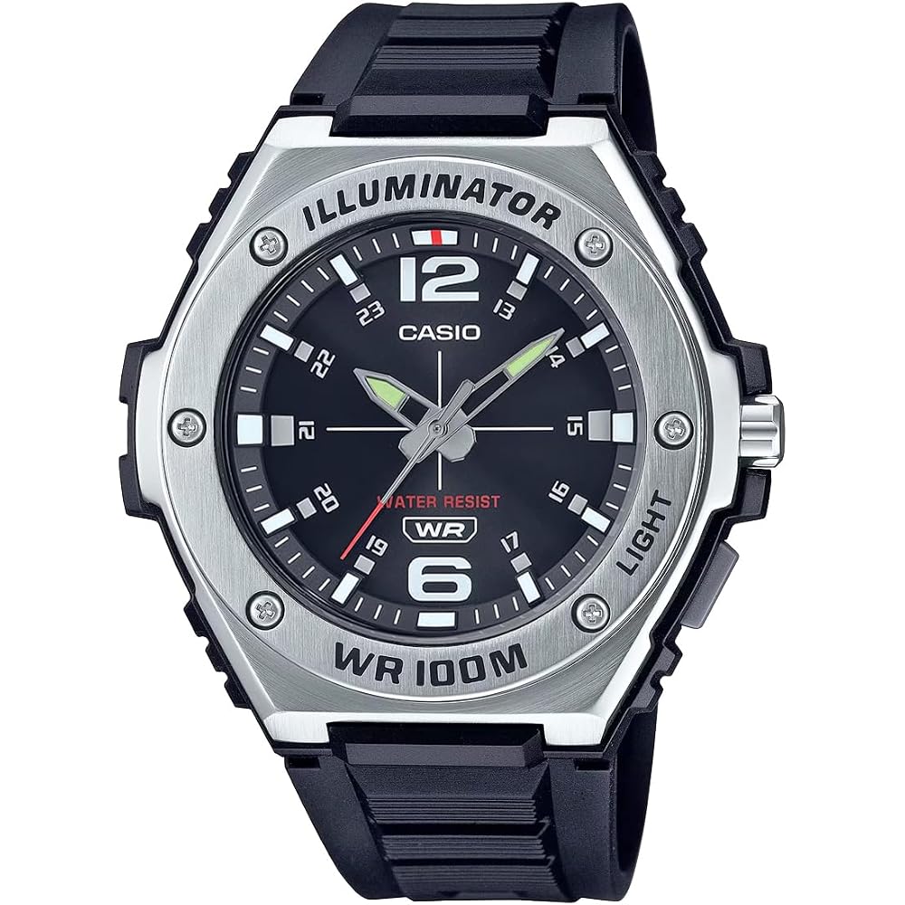 [Casio] CASIO Standard LED Light Analog Quartz Watch MWA-100H-1AV Men s Black Overseas Model [Parallel Import]