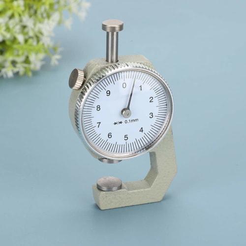 Micrometer Thickness Gauge, Analog, Thickness, Leather Thickness Gauge, Thickness, Probe, Measuring Instrument, 0-10mm