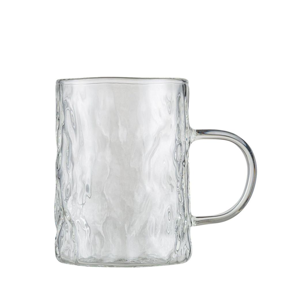 Högkvalitativ Värmetålig Kaffemugg i Glas med Handtag för Damer - Explosionssäker och Idealisk för Te eller Kaffe.