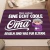 1pc Cool Grandma Rug – Cartoon Character Design, Soft Mat for Entryway, Kitchen, Bathroom Door Mat Entrance