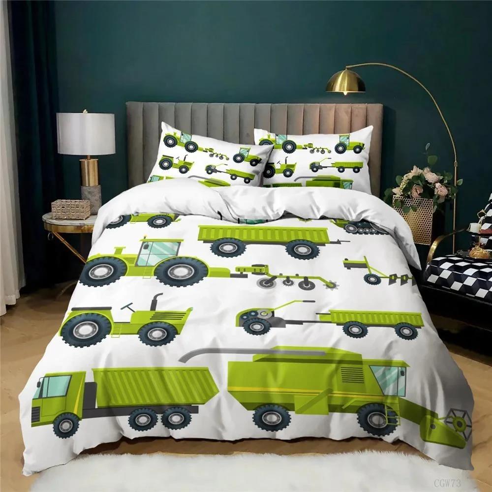 Jungen Kinder Heimtextil Bettwäsche Sets Baufahrzeug LKW Dick Warm Bettbezug 135x200 /180x210 Teenager Jungen Bettwäsche Set