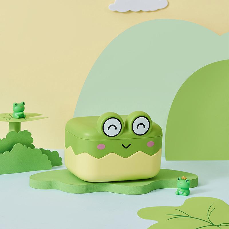 Drain Soap Box Cute Frog Shape Portable Plastic Animal Box Non-Slip Bathroom Home Decoration Pp Material Shower Holder