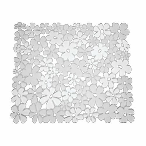 Interdesign Sink Mat, Floral Pattern, Clear, Small, 60860EJ