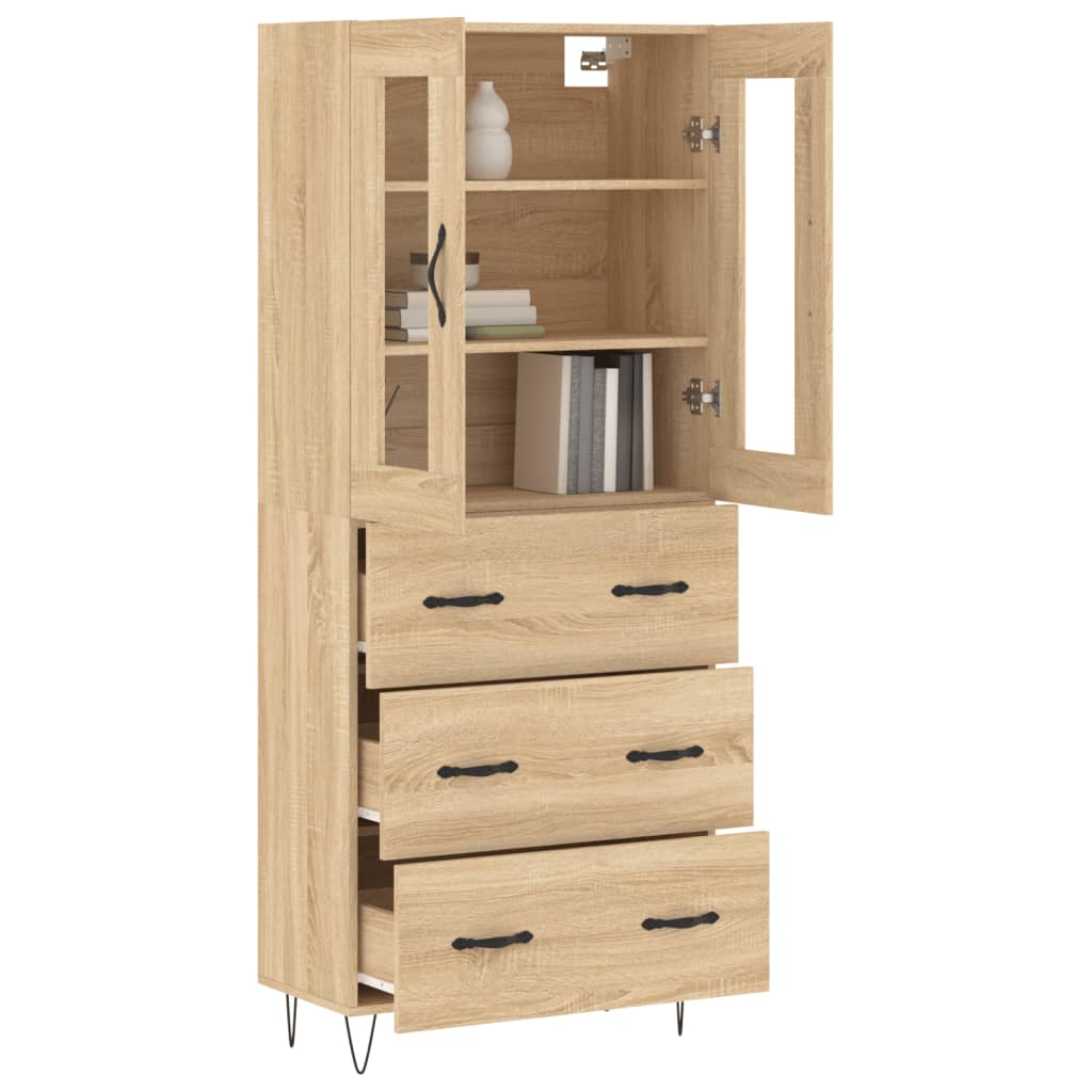 Highboard Sonoma Oak 69.5 x 34 x 180 cm Particleboard
