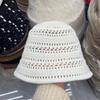 Solid Color Stripe Knitted Bowl Hats For Women'S Casual Versatile Decoration Foldable Sun Visor Hat Bucket Hat