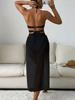Women Solid Sexy Mesh Three Piece Bikini Swimsuit Beach Swimwear