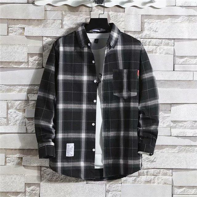 2024 Men's Plaid Velvet Warm Long Sleeve Shirt - Autumn/Winter Collection
