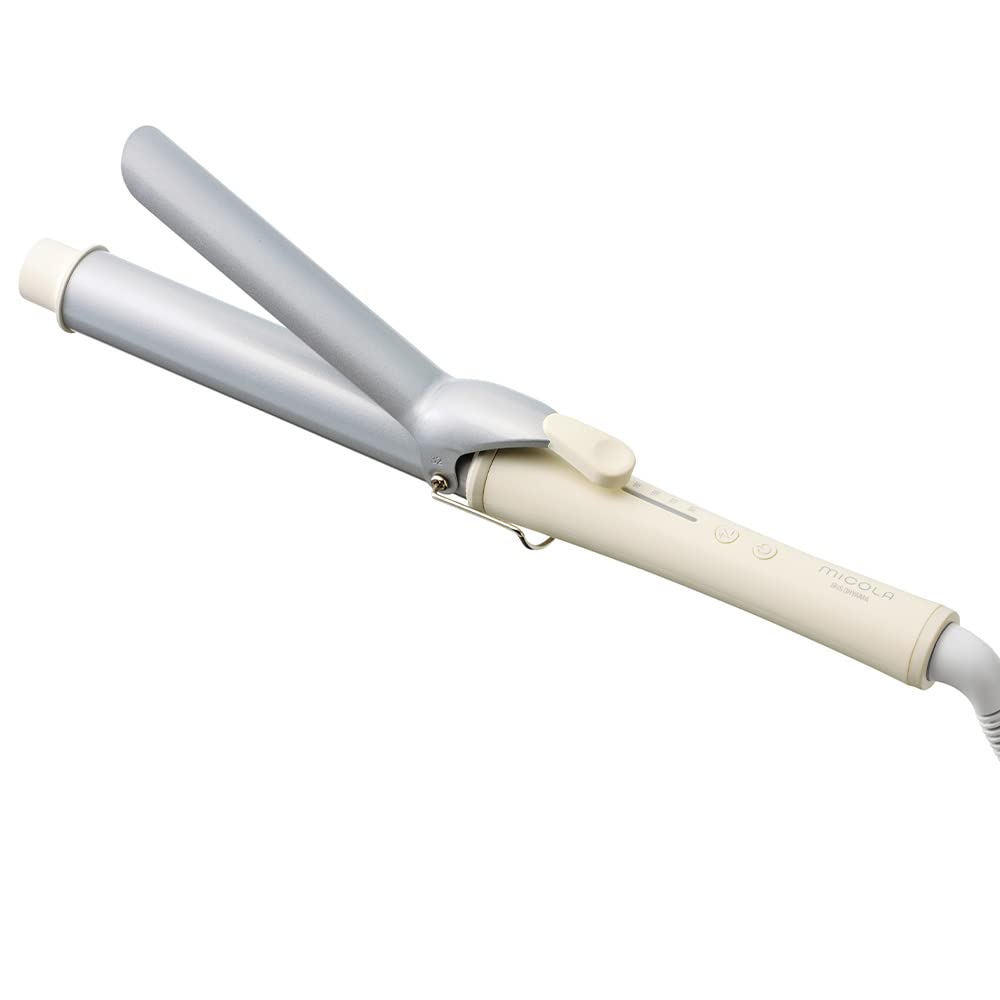 IRIS OHYAMA MiCOLA Curling 32mm Pipe International Adjustable Iron, Diameter, Compatible, Temperature, HIR-MC102-W, Off-White