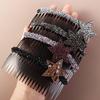 Acrylic Invisible Extra Hair Holder Teeth Extra Hair Holder Rhinestone Star Hair Comb  Daily