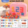 Children Toys Tool Set Electric Drill Screw Nut 3D Puzzle Toys Pretend Play Repair Tool Box Drilling Assembly Educational Toys
