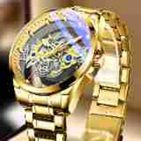 Herren Automatik-Tourbillonuhr mit doppelseitigem Uhrwerk