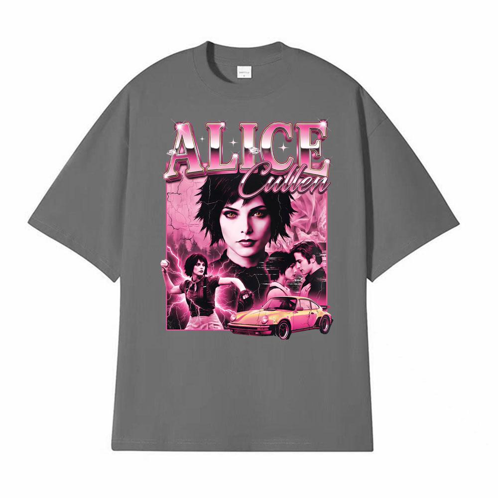 Alice Cullen Team Vampire Movie Graphic 2026 Tshirts Men Women Summer Vintage High Street T Shirt 100 Cotton Oversized Tshirt
