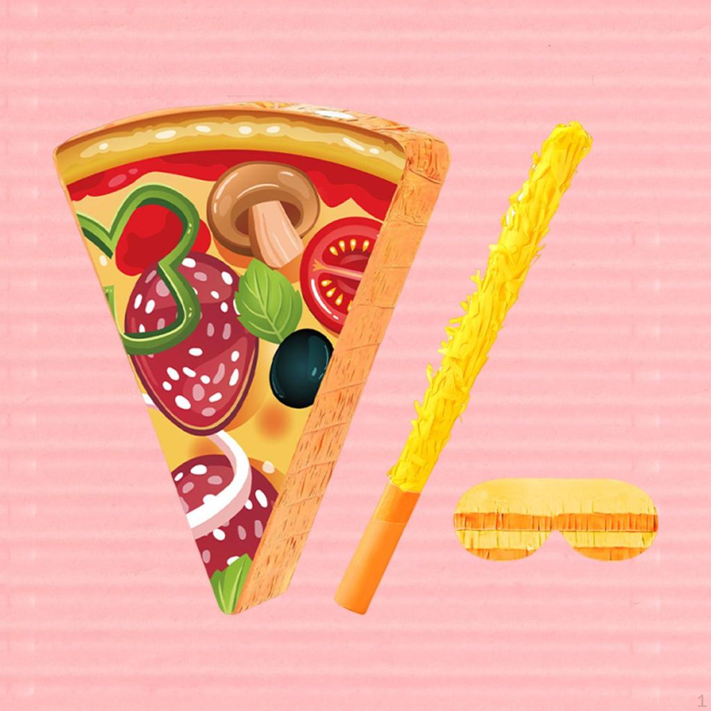Pizza Piñata Children Party Activity Confetti Easy Setup Eye Accessories Supplies for Science