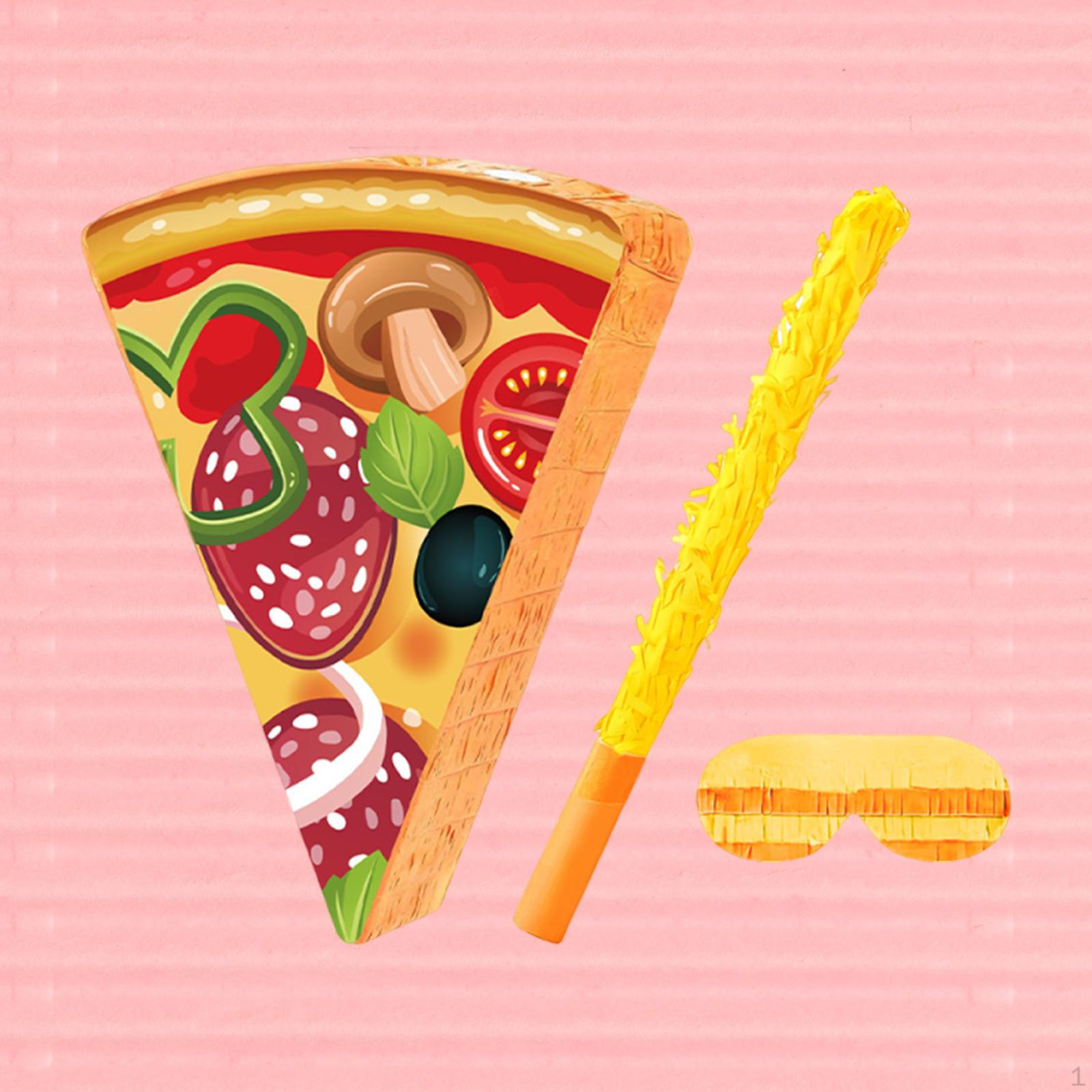 

Pizza Piñata Children Party Activity Confetti Easy Setup Eye Accessories Supplies for Science