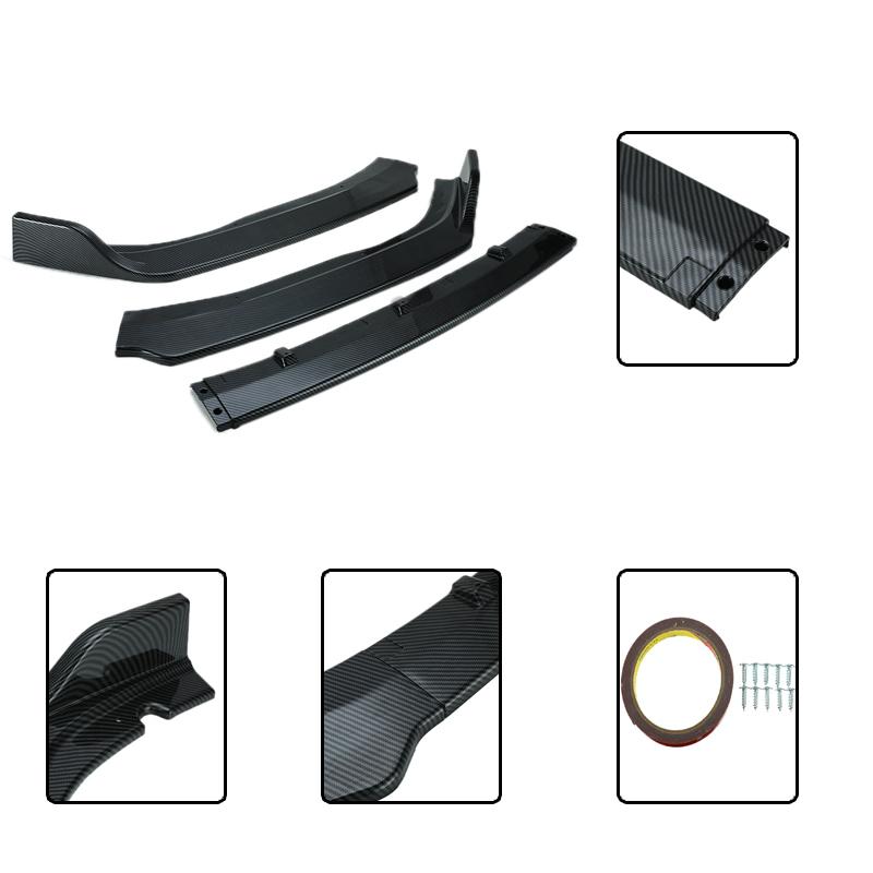 Front Bumper Lip Spoiler Wing Body Kit Carbon Fiber Surface For 2018 2019 Honda Accord