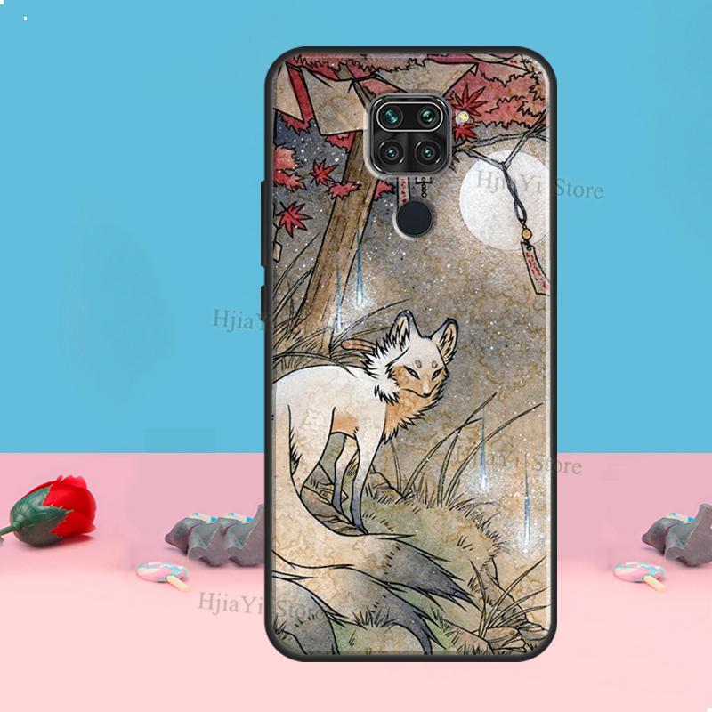 Kitsune Fox Art Für Xiaomi Redmi Hinweis 11 10 9 8 Pro 11S 10S Telefon Fall Für Redmi 10 9 9A 9C 9T Abdeckung Shell
