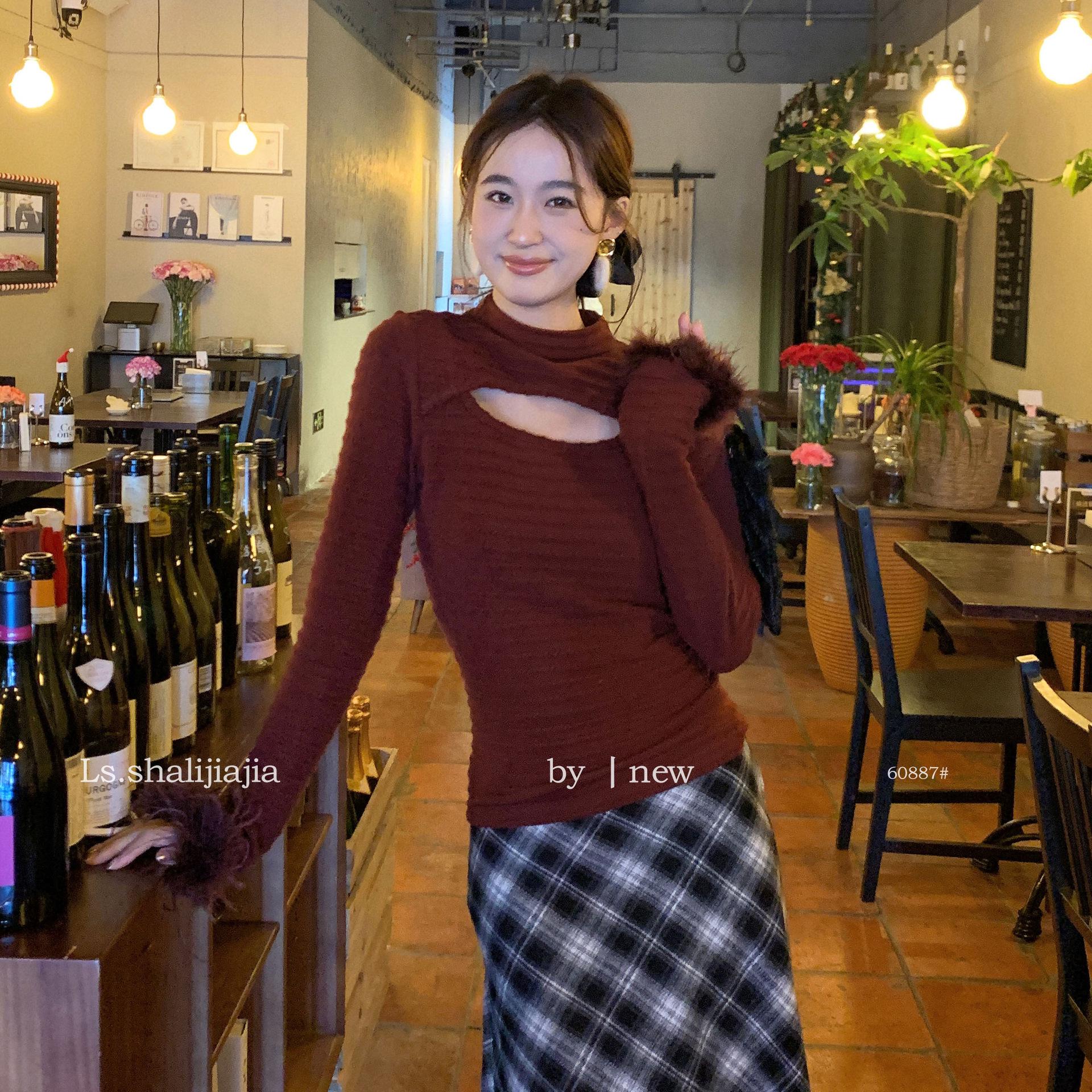 

LS Women s Sweet Temperament Age-Reducing Versatile Blouse - Winter 24 Collection Small червоний