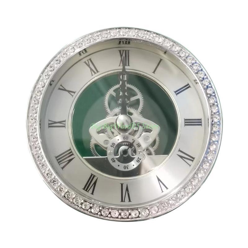 24TE Retro Gear Wall Clock Clock Inserts with Rubber Ring for Clock Making
