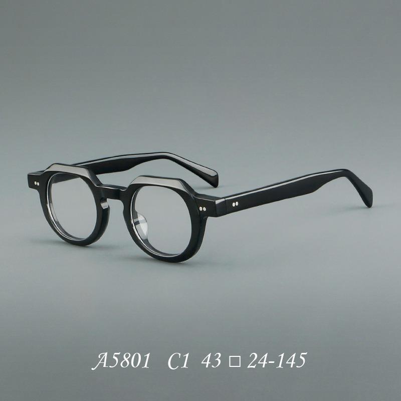

Acetate Eyeglasses Frame Men Hand Made Prescription Glasses Myopia Reading Eyewear чорний