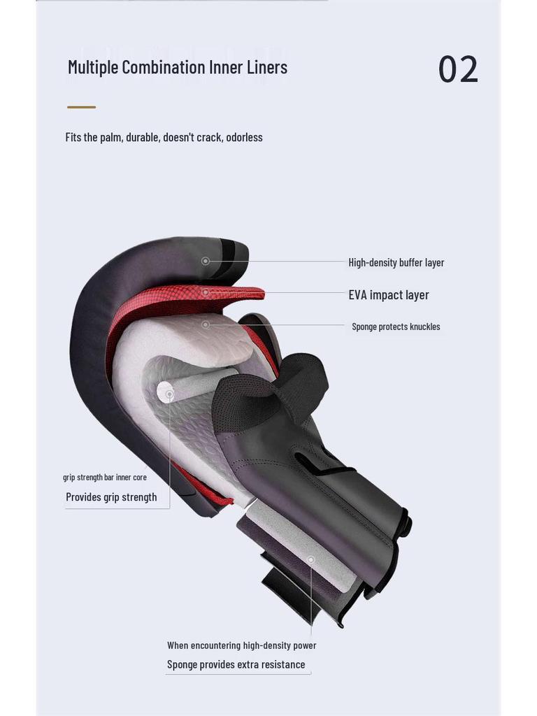 ZTTY Muay Thai Punching Bag Gloves with Rubber and Plastic Liner