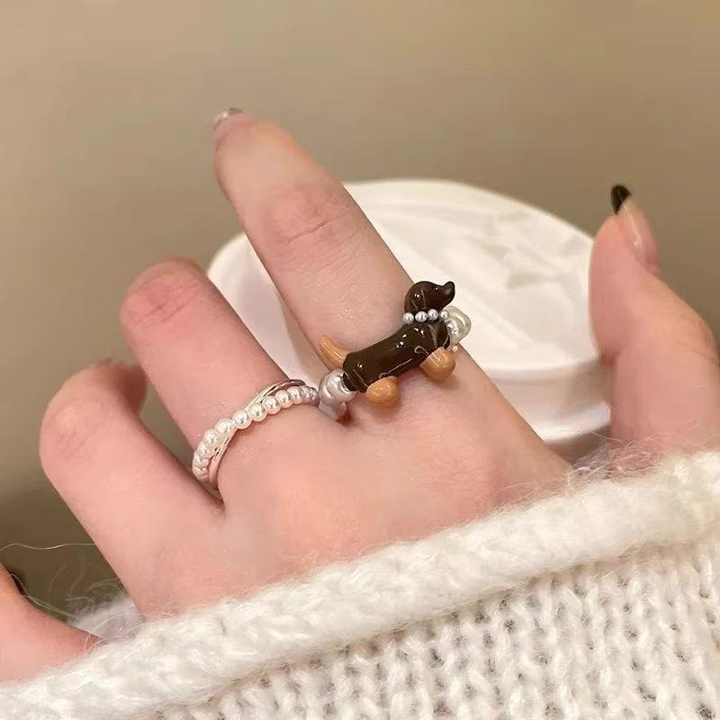 Einfache Ringe für Frauen Paar Minimalistisch Handgefertigt Einfacher Großer Ring Partyschmuck Geschenk Allergie Vorbeugen