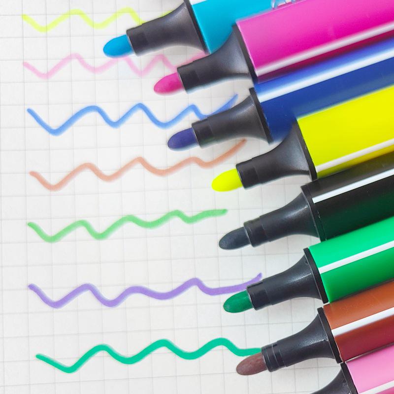 18-Color Triangular Grip Markers for Kids - Ideal for School, Art, DIY, Journals