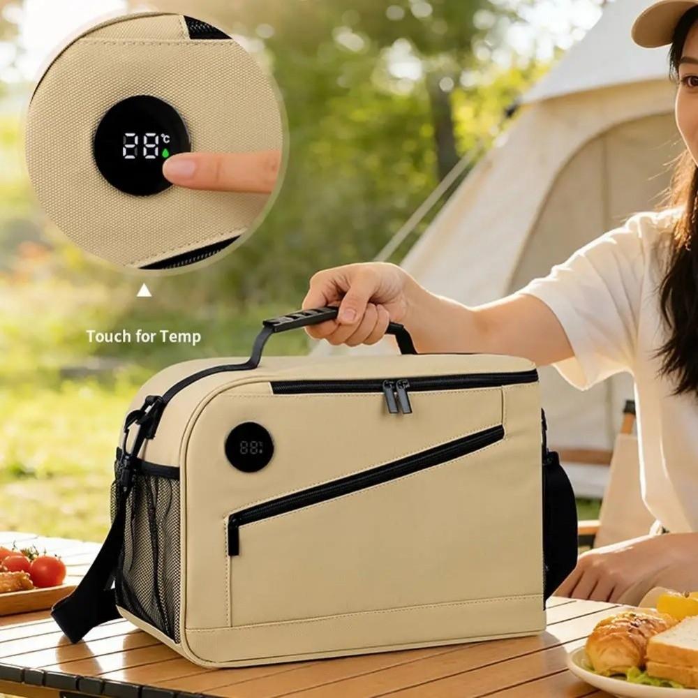 with Temperature Display Picnic Bag Large Capacity Insulated Lunch Bag  Camping