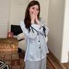 YUZHAOLIN Women's Silk Bow Pajama Set