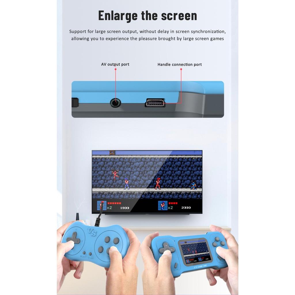 A15 Electronics Gadgets, Handheld Game Console Horizontal Screen Retro Nostalgic Arcade Single Double 500 In One Game Console