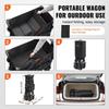 Foldable Double Decker Wagon, 400L Collapsible Wagon Cart with All-Terrain Wheels, Heavy Duty Folding Wagon Cart 350 lbs Weight Capacity for Camping,