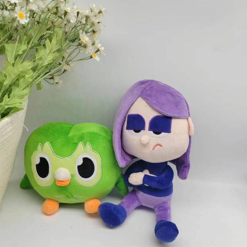 Favorite Toy Unisex Kids 25Cm Owl Duolingo Learning Plush Toy Foreign Language Training Activity Souvenir Children's Learning Companion Doll Birthday