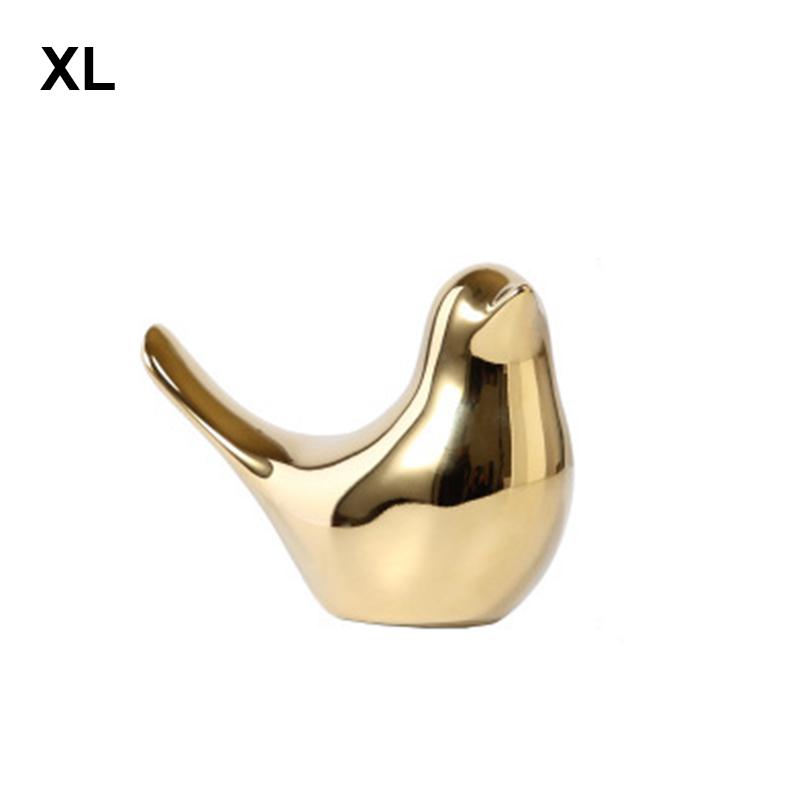 Ornamente Păsări Ceramice Argintii Păsări Ceramice Simple de Lux Figurine Păsări Ceramice Aurii