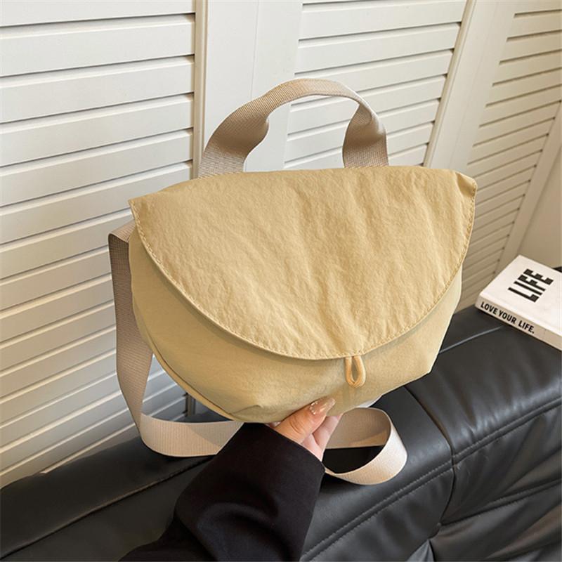 Lightweight Women's Bag, High End Feeling Cross Bags Nyl Tote Bag Solid Color Design Single Shoulder Bag Versatile Cloth Pouch