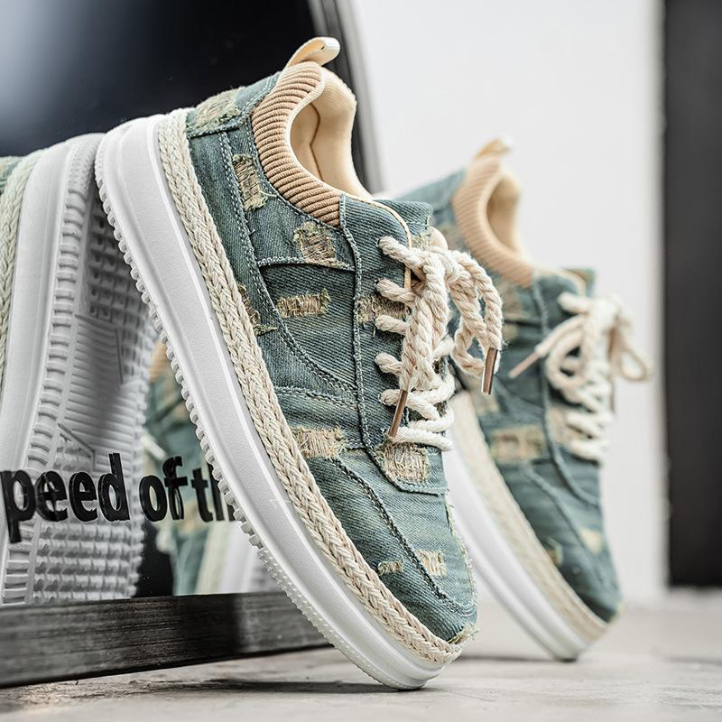 

Мужские 25-летние новые весенне-летние сетчатые беговые повседневные дышащие кеды на шнуровке, модные и удобные спортивные туфли 44