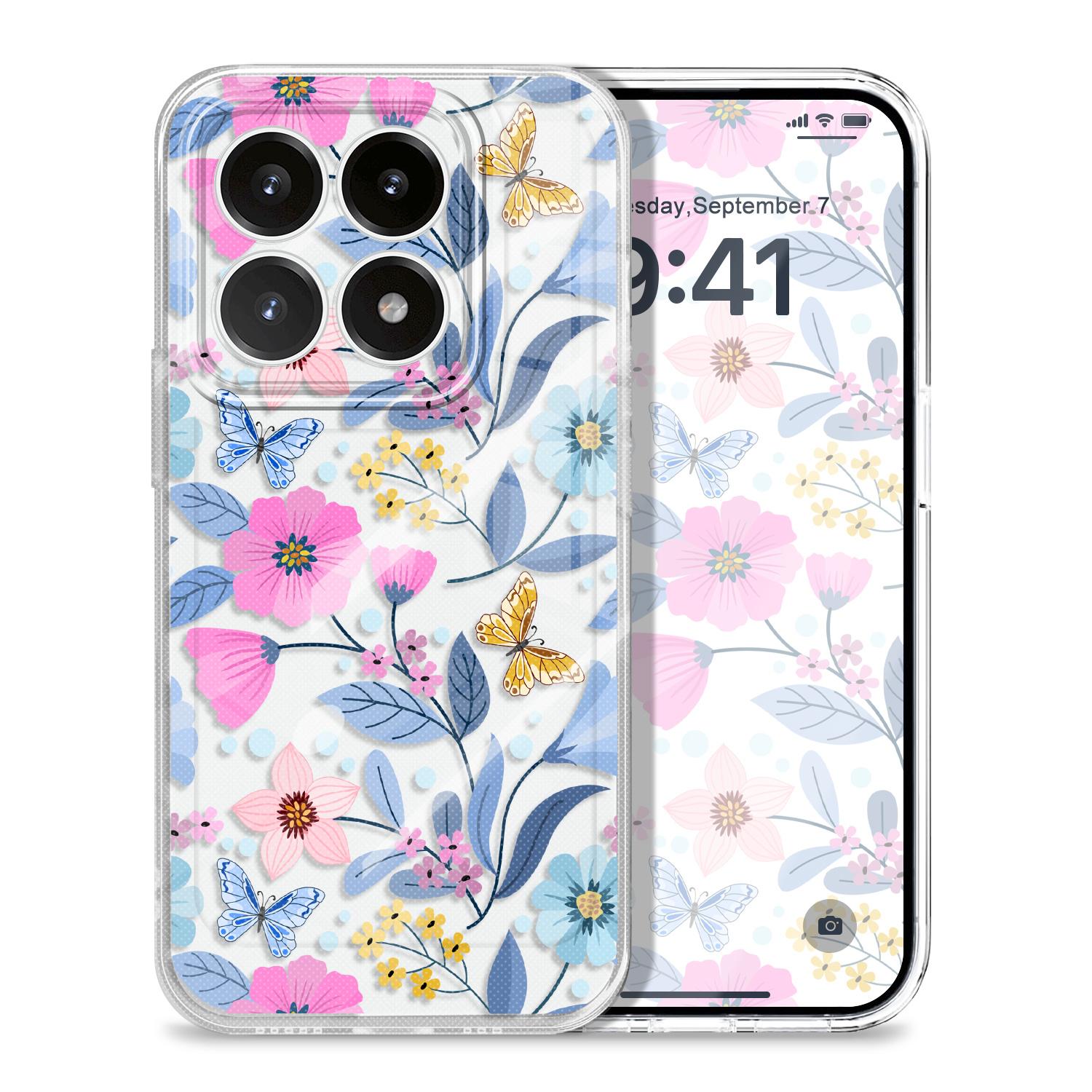 

Vitality Flower Transparent Phone Case For Xiaomi 15 15T 14 14T POCO M7 X7 F7 M6 X6 Pro Ultra 4G 5G Soft TPU Cover POCO X6 5G