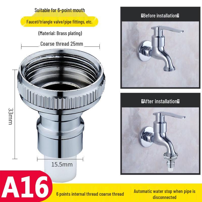Adaptor robinet mașină de spălat din cupru – Convertor 4/6 puncte și accesoriu țeavă de admisie