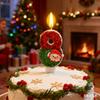Christmas Happy Birthday Candles Number0-9 for Cake Decorating Supplies Unscented Number Candles Cake Topper Decorations