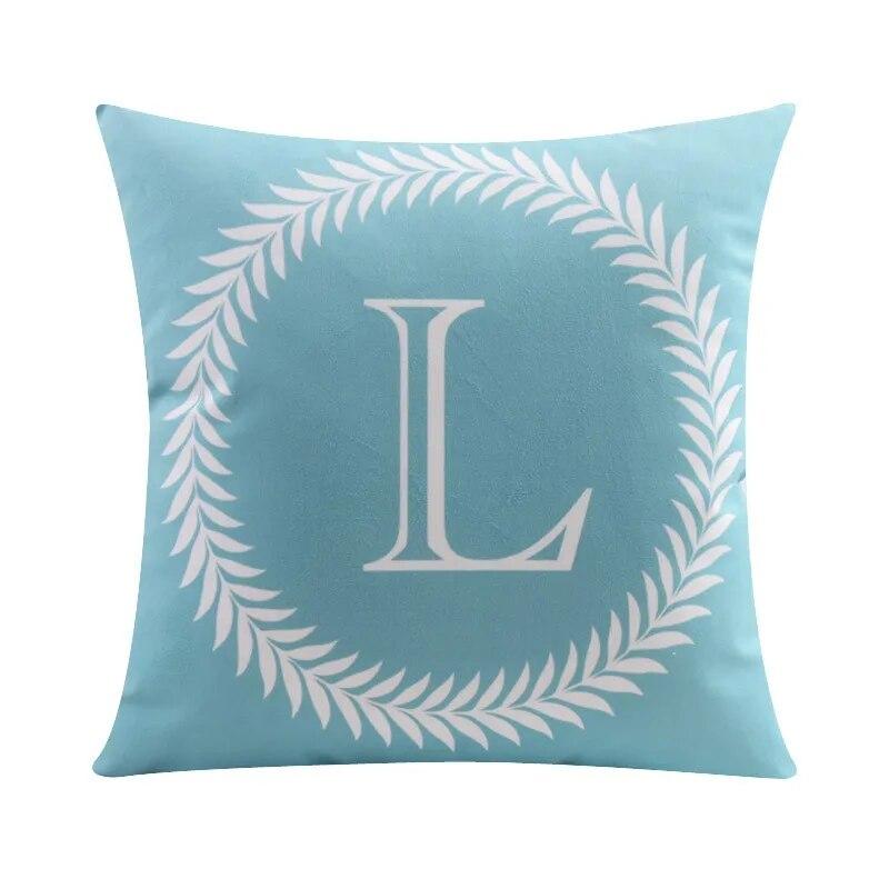45*45CM 26 English Letters Plush Pillowcase Wedding Party Festival Decoration Sofa Office Seat Car Cushion Cover Home