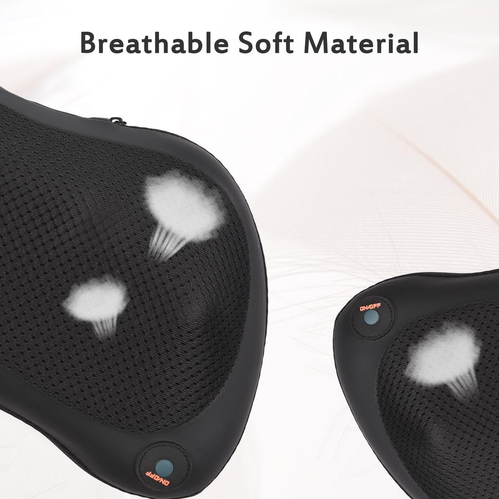Back and Neck Massager with Heat Special On board Power Supply Massage Pillow with Deep Tissue Kneading for Shoulder