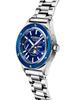 Seukolpion 40Mm Moonphase Men'S Metal Watch Sp3581M-Bu [Leather Band Included]