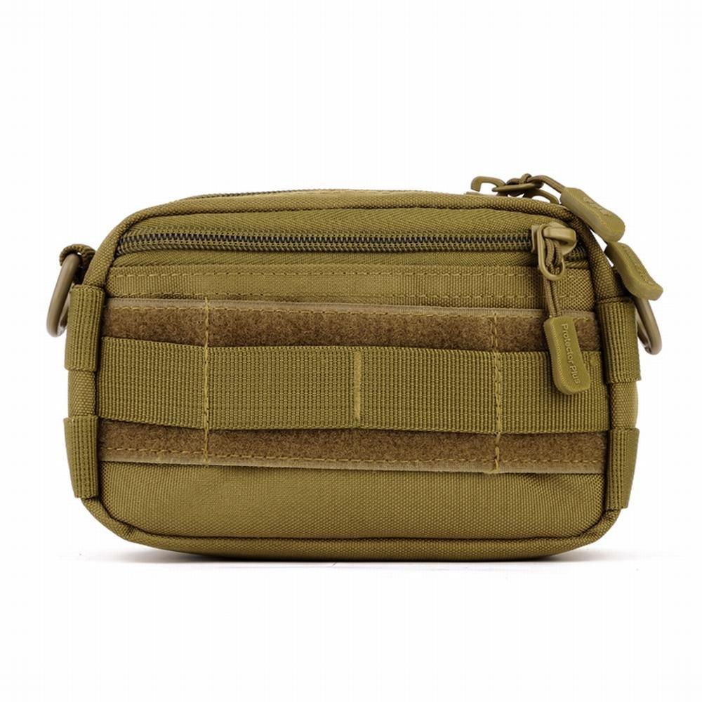 Phoenix Ikki Small Accessory Fits Belt Molle Available in 5 Camouflage Multifunctional Tactical Tool EDC Mini Crossbody Brown Bag, 5.5-inch