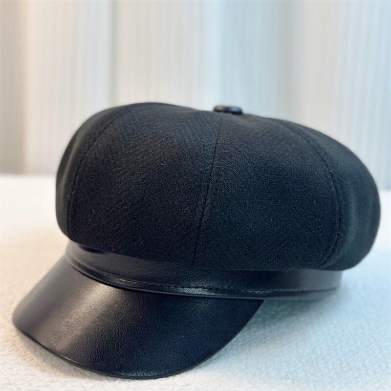 Восьмиугольная кепка-газетчик из шерстяного фетра