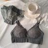 Women's French Naked-Feel Bra Sexy Thin Style Small Bust Lace Triangle Cup Push Up Wireless Seamless Underwear