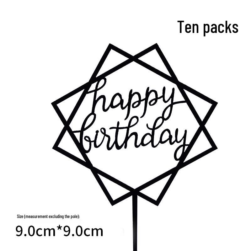 50-Pack Acrylic 'Happy Birthday' Cake Toppers - Popular Party Decorations with Free Shipping